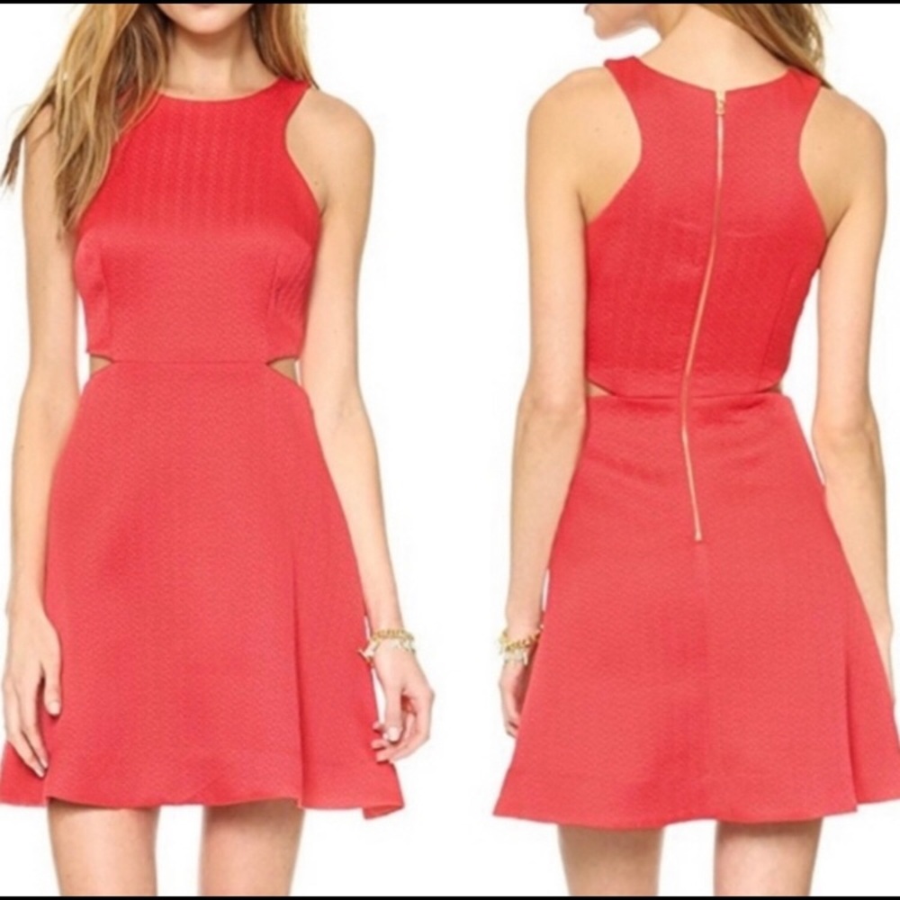 Club Monaco Tika Coral Cutout Dress